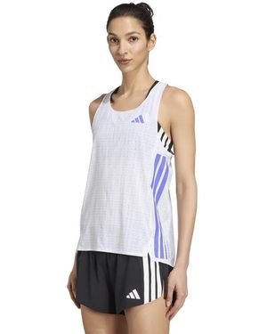 adidas Adizero Singlet Damen T-Shirts - Weiß