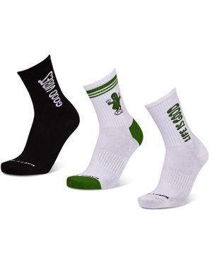 Happy Socks Crew 3 Pack - Bianco