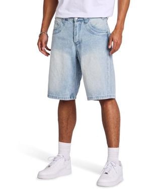 Project X Paris Drop Denim Double P Herren Kurze Hosen - Blau