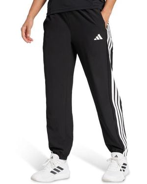adidas Train Essentials 3-Stripes Woven Joggers Damen Hosen - Schwarz