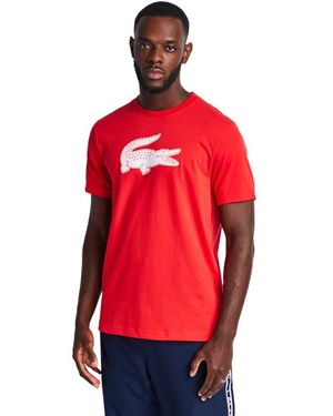 Lacoste Big Croc Logo Magliette - Rosso