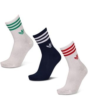 adidas Mid Cut Crew 3 Pack Socken - Blau