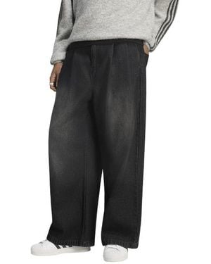 adidas Jeans Mid-Rise Wide Leg Uomo - Nero