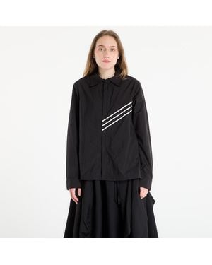 Y-3 Overhemd Raw Edge 3 Stripes Shirt - Zwart