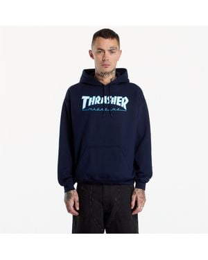 Thrasher Sweatshirt Outlined Hoodie - Blue