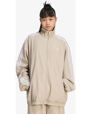 adidas Originals Jacket Adidas Firebird Adilenium Track Top Khaki Three - Natural
