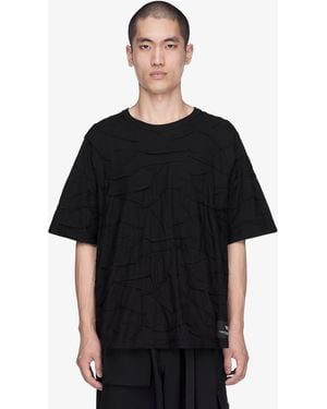Y-3 T-Shirt Pleated Short Sleeve Tee - Zwart