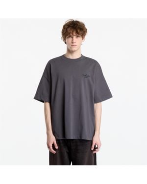Carhartt T-Shirt S/S Signature Script T-Shirt Graphite/ Dark Scarab - Grijs