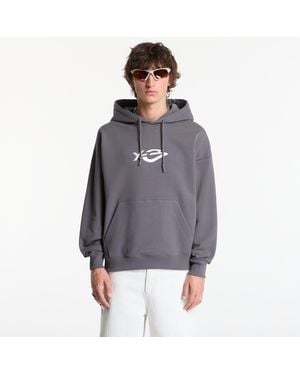 Y-3 Sweatshirt French Terry Liquid Logo Hoodie - Gray