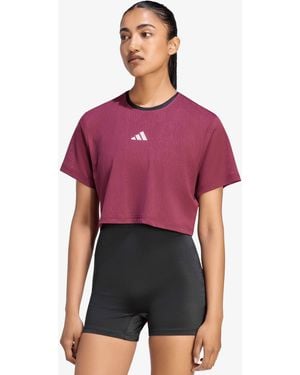 adidas Originals Maglietta Adidas Tennis Climacool Lace Crop T-Shirt Pro - Viola