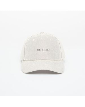 Calvin Klein Cap Canvas/Pu Standard Logo Cap - White