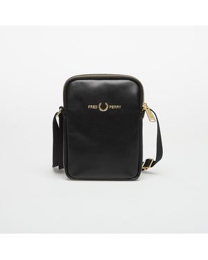 Fred Perry Tasche Smooth Leather Small Side Bag - Schwarz