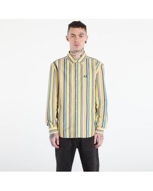 Fred Perry Camicia Reaxed Stripe Shirt Emon Barey - Verde