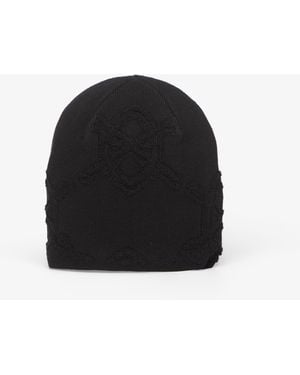Daily Paper Mütze Textured Shield Skull Cap Beanie - Schwarz