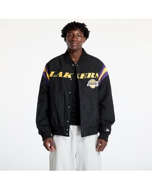 KTZ Bomber Los Angeles Lakers Nba Panel Bomber Jacket Canary - Nero