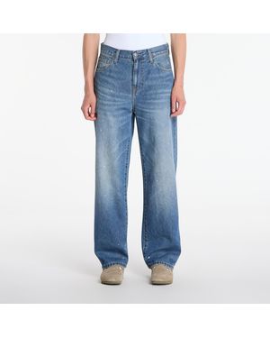 Carhartt Jeans W' Arin Pant Destroy Wash, Splatter - Blau