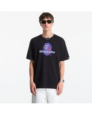 A Bathing Ape T-Shirt Handprint Ape Head Tee - Zwart