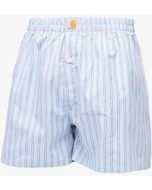 Carhartt Cotton Boxer Grimsby Stripe/ Fog - Blau