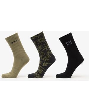 BOSS Qs Rib Fern Socks 3-Pack - Black