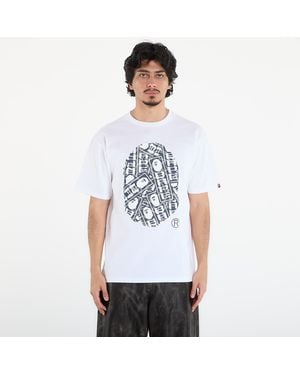 A Bathing Ape T-Shirt Japanese Cloud Camo Label Tee - White