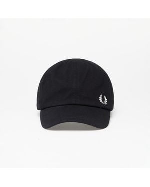 Fred Perry Pique Classic Cap Black/ Snowwhite Universal - Zwart