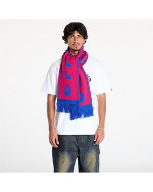 A Bathing Ape Sjaal Jacquard Bape Logo Long Scarf M - Rood
