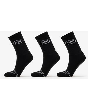 FTSHP Socken Footshop Basic Crew Socks 3-Pack - Schwarz