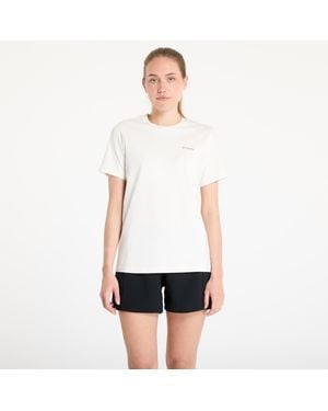 Columbia T-Shirt Boundless Beauty Logo Shortsleeve Tee Sea Salt/ Linear View - White