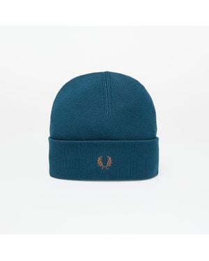 Fred Perry Classic Beanie Drkptrl/ Shdstone - Blauw