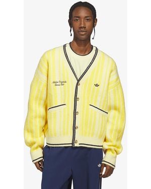 adidas Originals Trui Adidas Cheviot Knit Cardigan - Geel