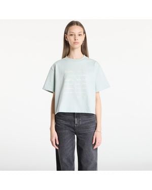 Calvin Klein T-Shirt Jeans Ss Cropped Boxy Grap Tee - Blue