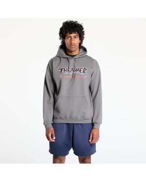 Thrasher Felpa Slash Hoodie - Grigio