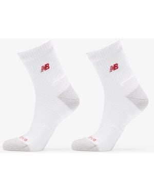 New Balance Active Premium Crew Quarter 2-Pack - White