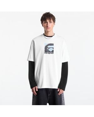 A Bathing Ape T-Shirt Spray Ape Head Box Relaxed Fit Tee - Wit