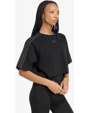 adidas Originals T-Shirt Adidas Sst 2.0 Boxy Cropped T-Shirt/ Utility - Black