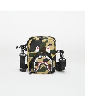 A Bathing Ape Bag 1St Camo Shark Mini Bag - Green