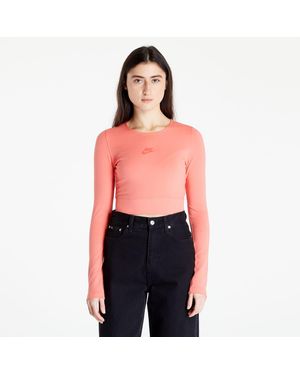 Nike Top Sportswear Long-Sleeve Dance Crop Top - Rosso