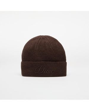 Dime Mütze Cursive Wool Fold Beanie - Braun