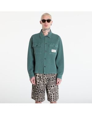 Brain Dead Hemd Waffle Button Front Shirt - Grün