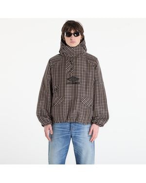 Umbro Jacket By Slamjam Check Smock Anorak/ Dark - Brown