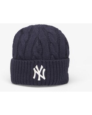 KTZ Knit Thin Mlb Short Cuff Beanie New York Yankees - Blue