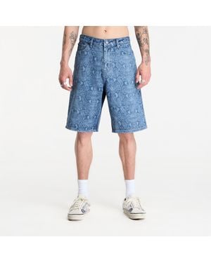 Daily Paper Pantaloncini Snake Laser Deni Shorts - Blu