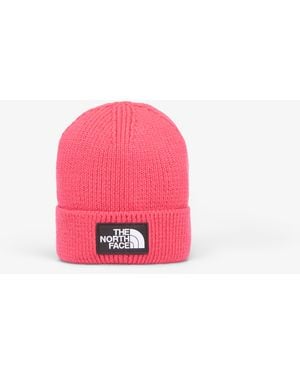 The North Face Tnf Logo Box Cuffed Beanie - Pink