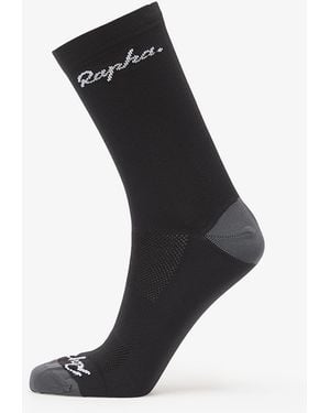 Rapha Socken Logo Socks/ Dark - Schwarz