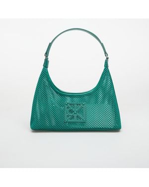Calvin Klein Borsa Emblem Mesh Shoulder Bag - Verde