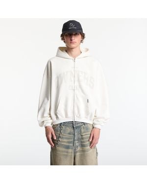 Represent Sweatshirt Owners Zip Through Hoodie - White