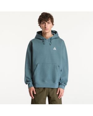 Nike Sweatshirt Acg "Tuff Fleece" Pullover Hoodie Mineral Slate/ Summit - Blauw