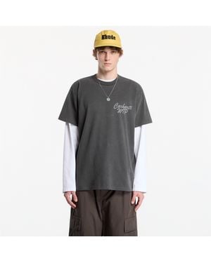 Carhartt T-Shirt Hatching Script T-Shirt - Grijs