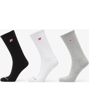 New Balance Patch Logo Crew Socks 3-Pack - Multicolor