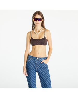 MISBHV Lycra monogram spaghetti bralette wenge - Blau